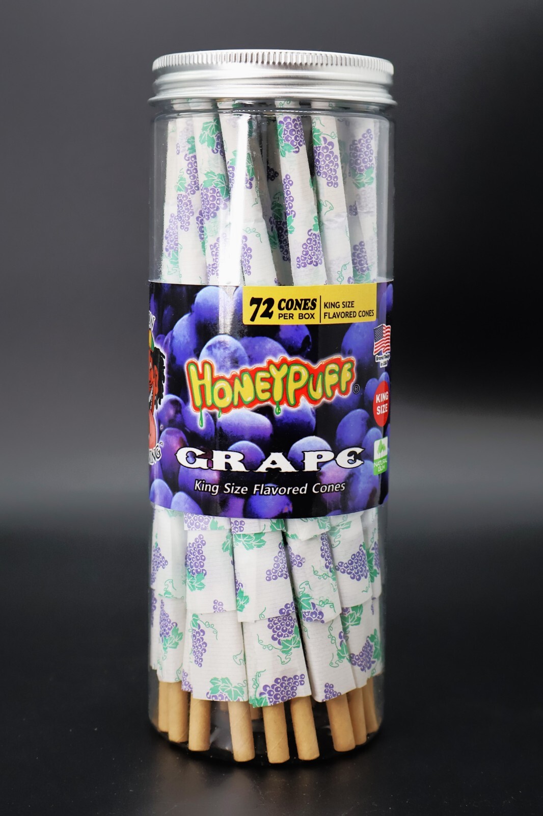 Grape! Classic King Size(72 Cones)-Grape Flavored Pre Rolled Cones With Tips