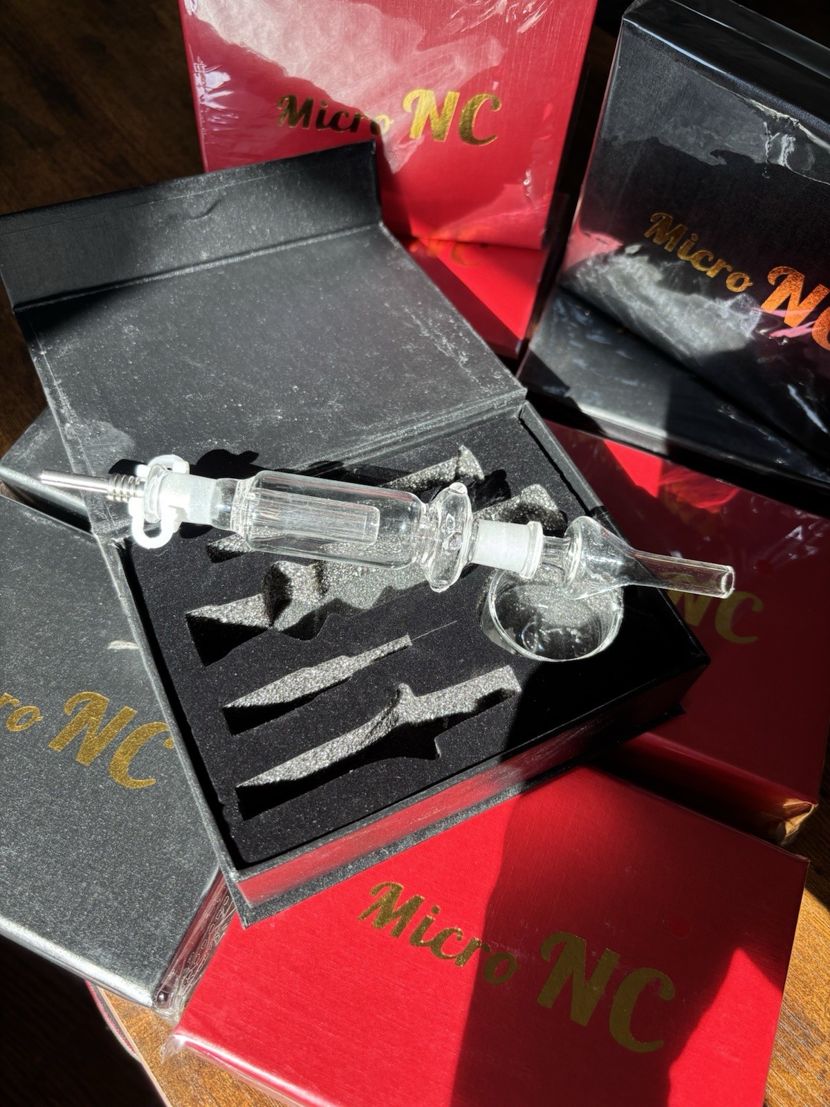 Glass Smoking Pipe Tobacco Collector Kit Black