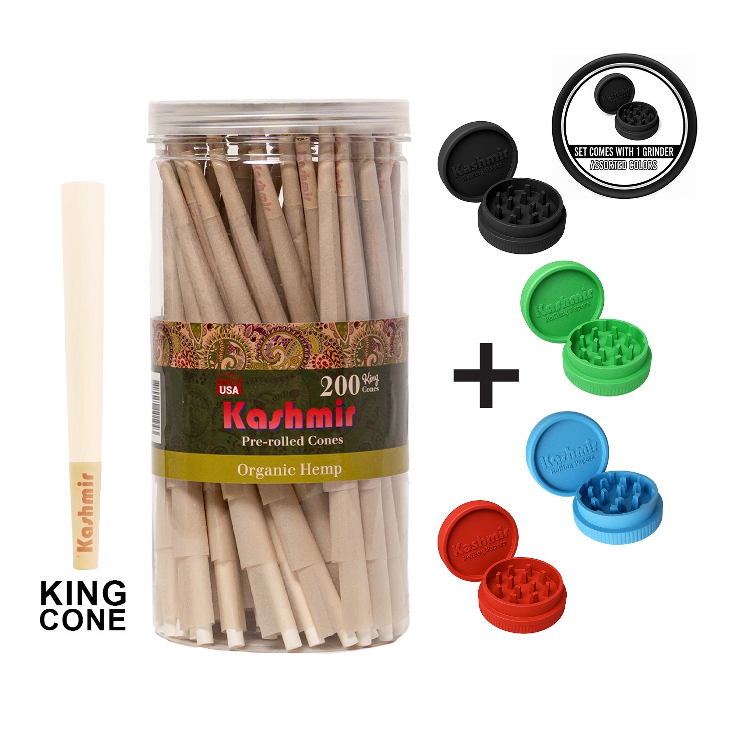 Organic HMP Pre Rolled Cones King Size 200 Pack Classic Rolling Paper Cones
