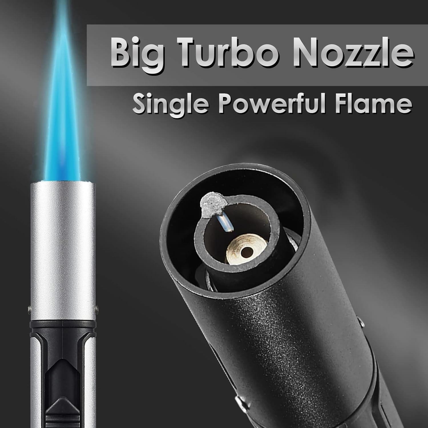 3 Pack Butane Torch Lighters, 6-Inch Refillable Pen Lighter Adjustable Jet Flame
