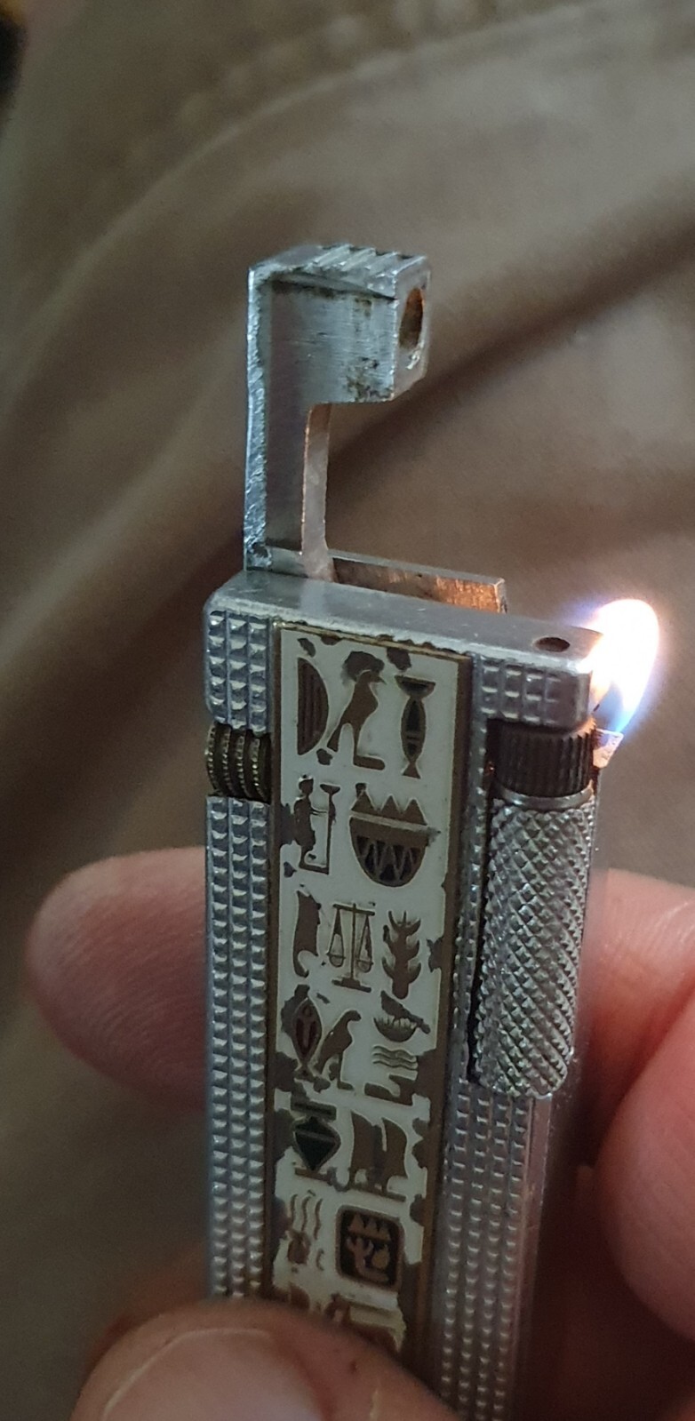Cygnus Petrol Lighter penguin excellent Hieroglyphics