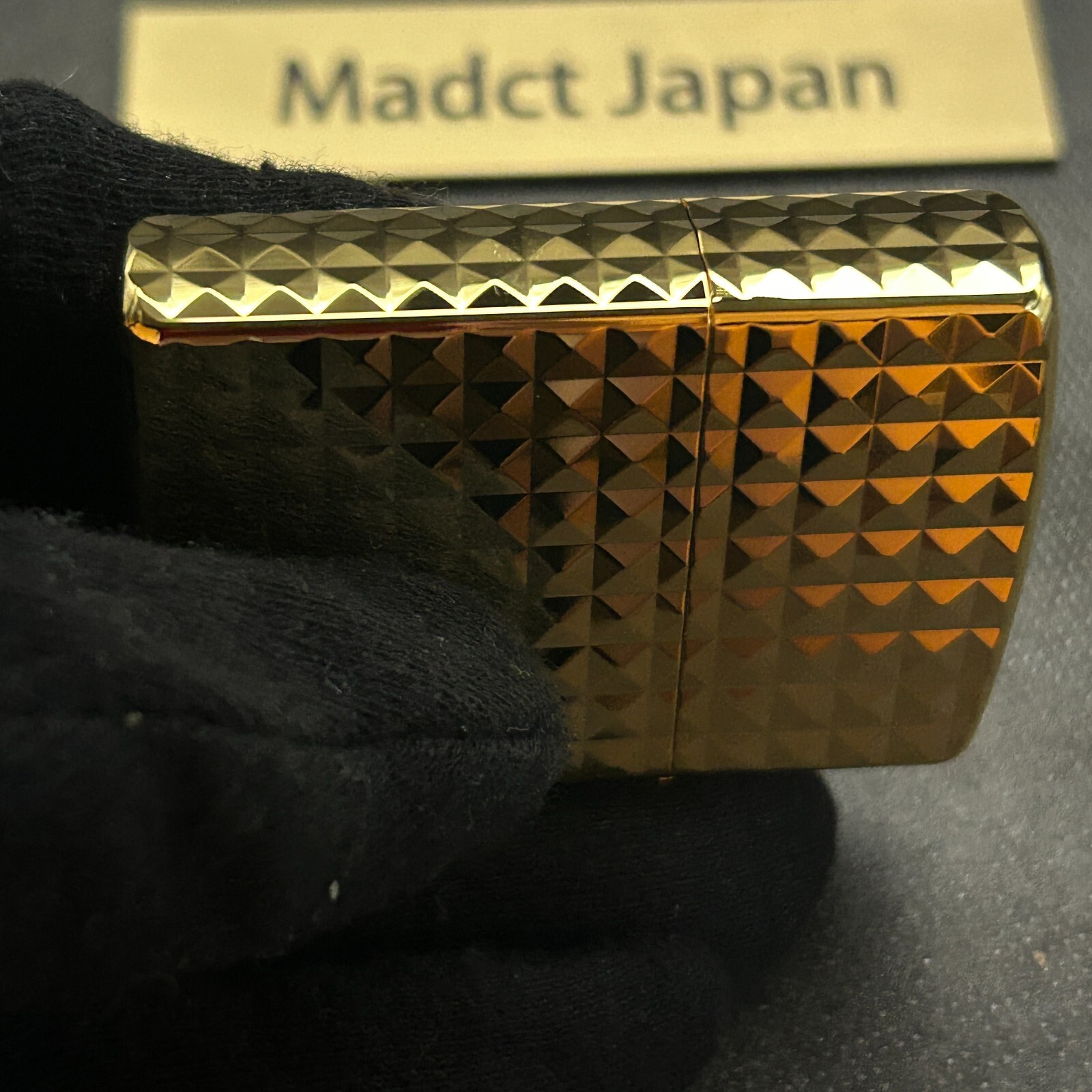 Zippo Armor 4 Face Diamond Cut Gold Chamber Finish Inside Unit Lighter Japan