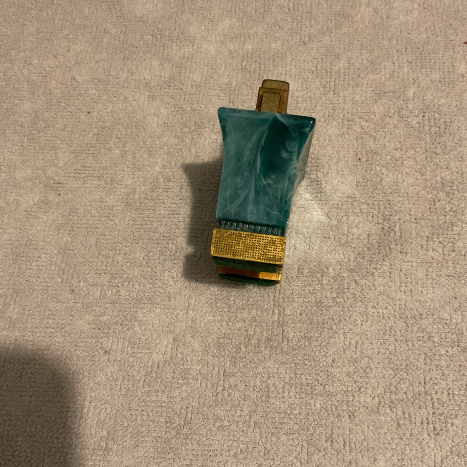 Vintage ASR Table Green Bakelite Gold Tone Cigarette Lighter made in USA