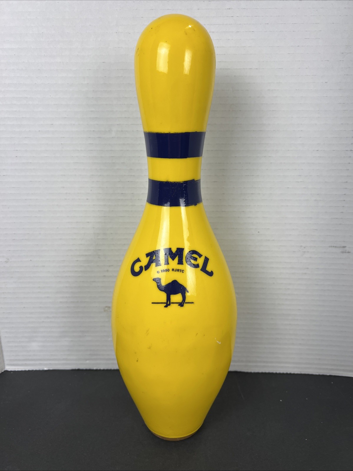 Vintage Camel Cigarettes Real Bowling Pin Prop Tobacciana 15”