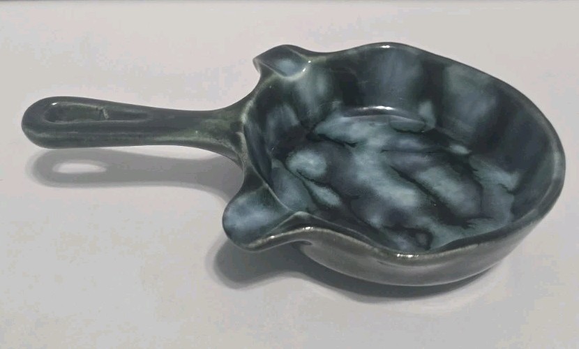 Vintage Dryden Ozark Frontier Ceramic Ceramic Ashtray Blue And Green Tones