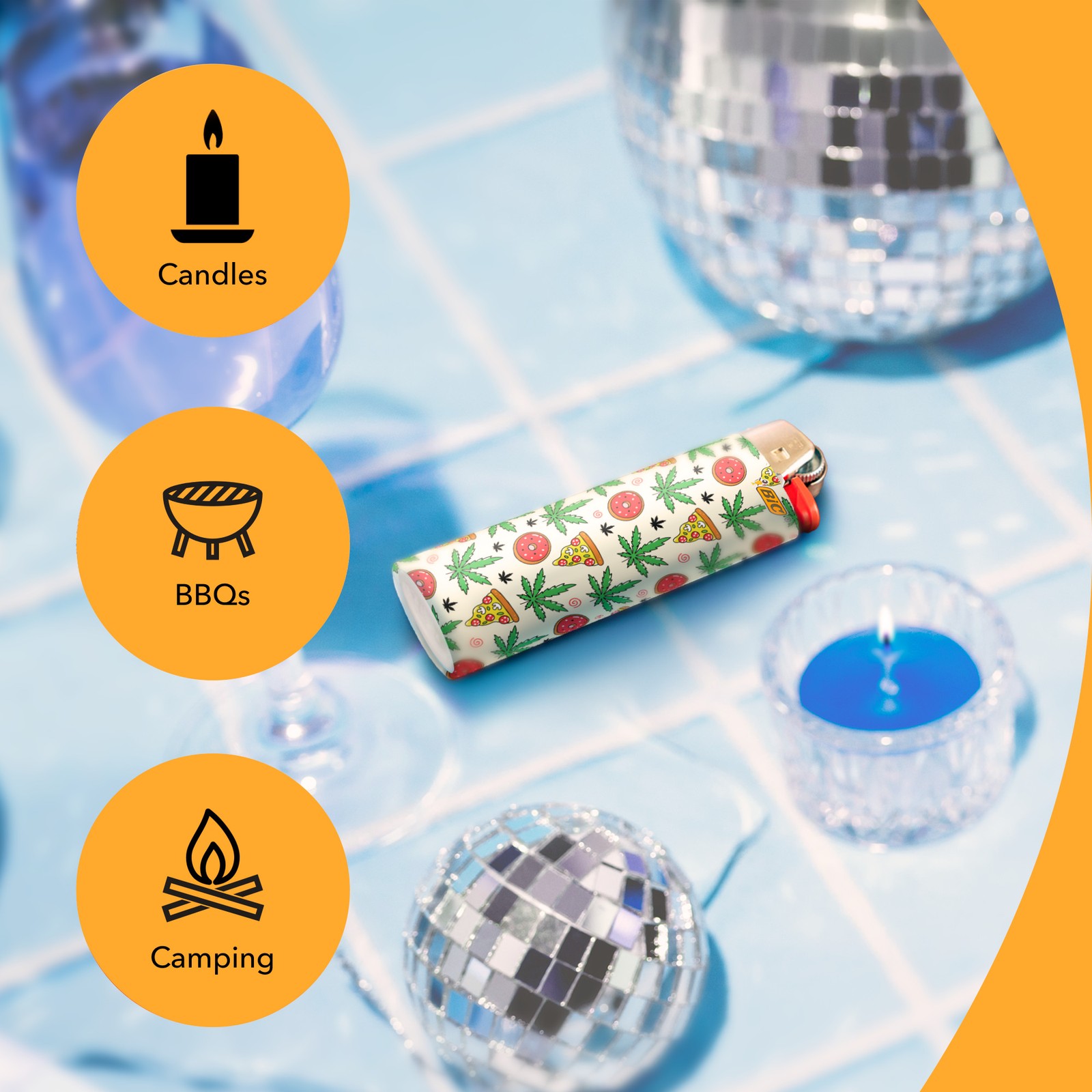 BIC Special Edition Counterculture Series Lighters, 8-Count