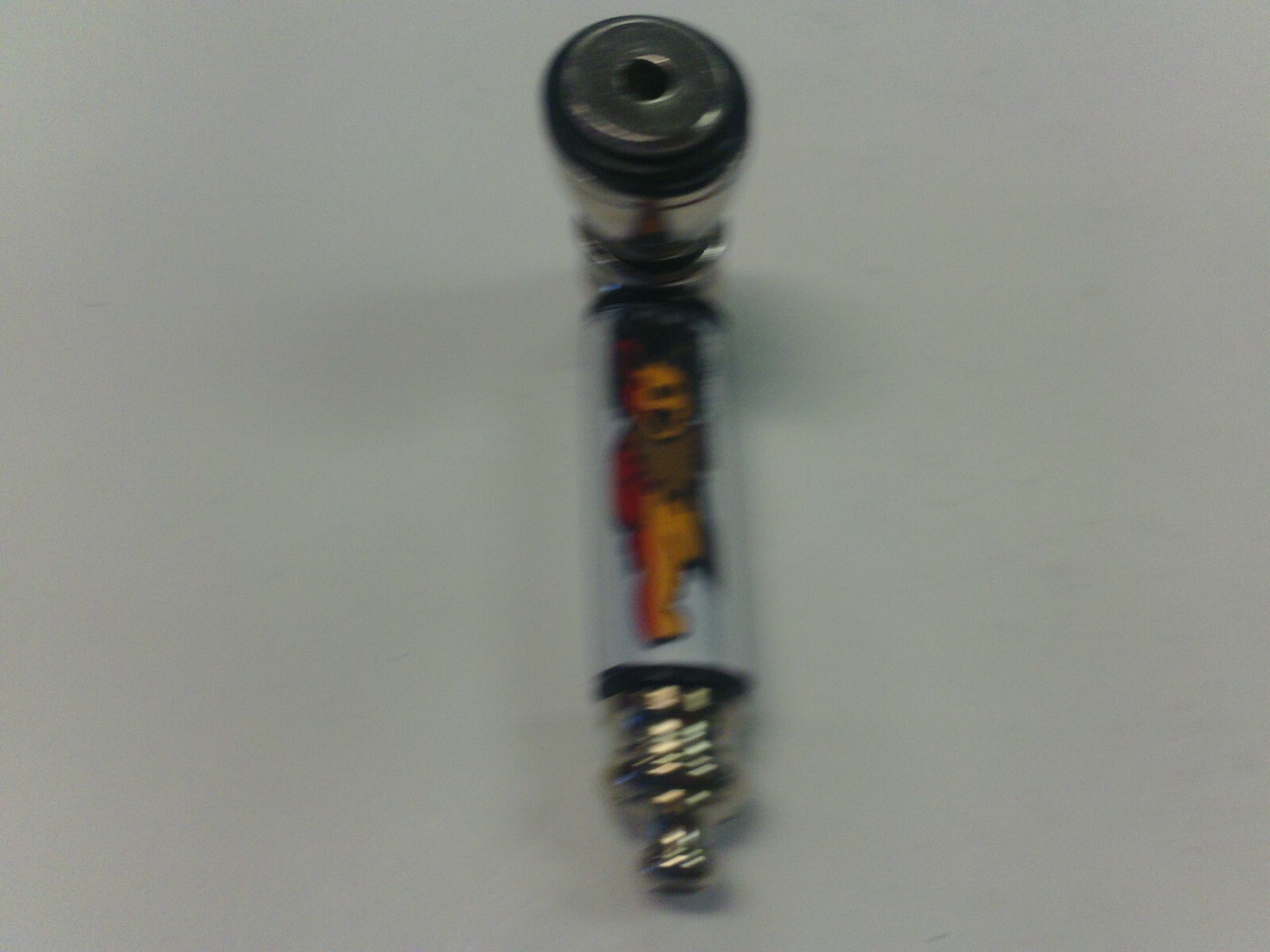 RASTA BEAR NICKEL METAL HAND PIPE TOBACCO SMOKE THROUGH LID 3 INCHES