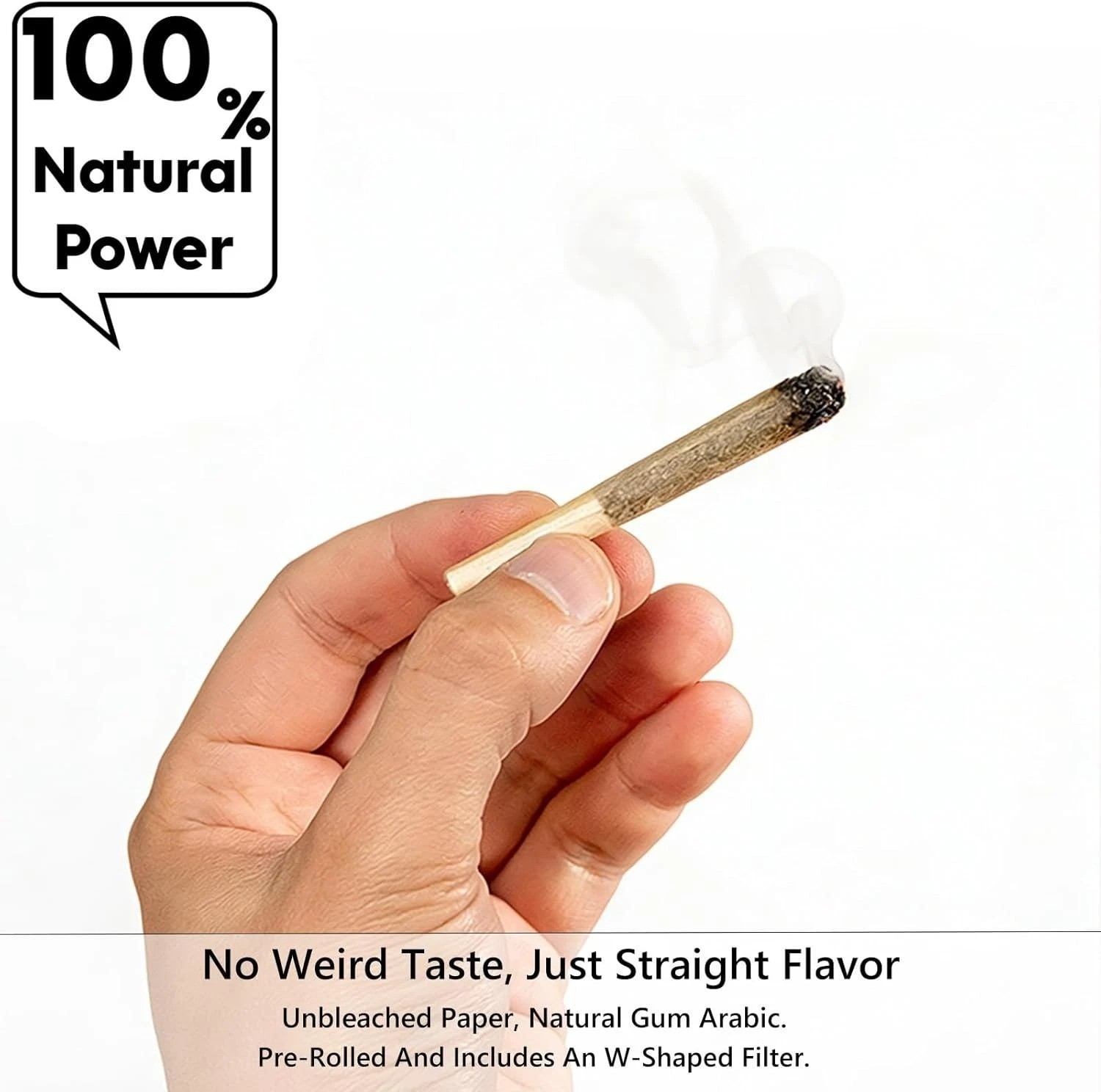 200 Pack Pre Rolled Cones | Natural Slow-Burning Cones Rolling Paper | 108mm Kin