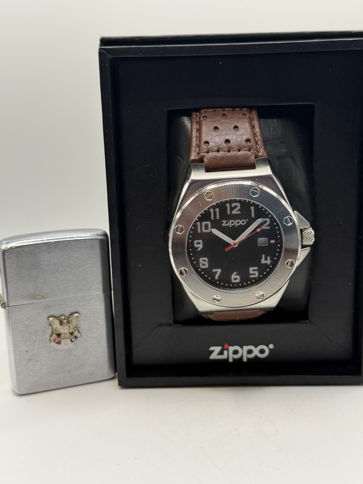 Vintage 1961 Fraternal Order Of Eagles Emblem Zippo Lighter Casual Men’s Watch