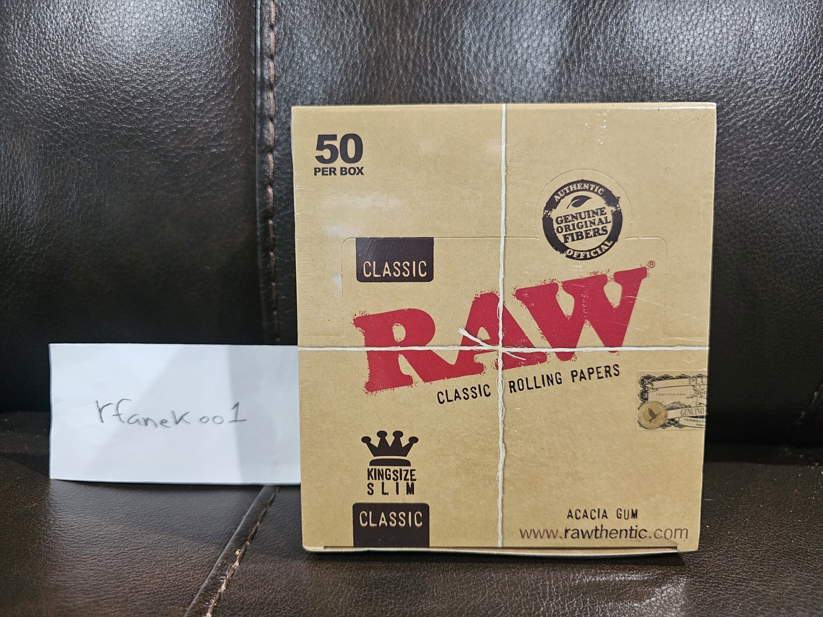 Raw Classic King Size Slim Rolling Paper (Box of 50) 100% Authentic!