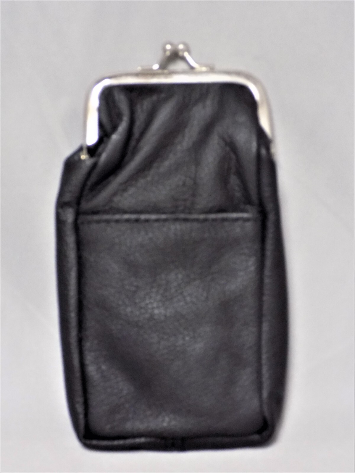 NEW GENUINE GRAIN LEATHER CIGARETTE CASE 100 or 120mm FRONT & REAR POCKETS BLACK