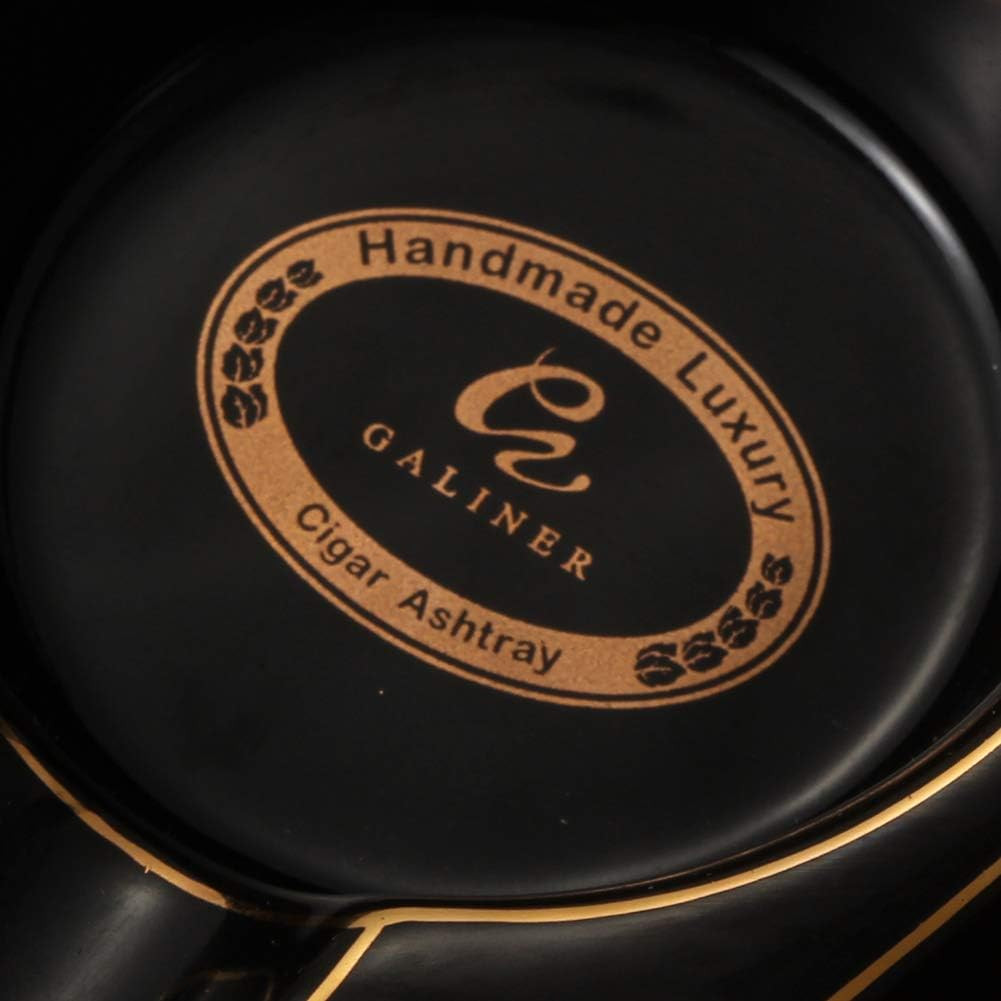 Galiner Cigar Ashtray Travel Ceramic Ashtray for Cigars Outdoor Cigar Ash Tray A