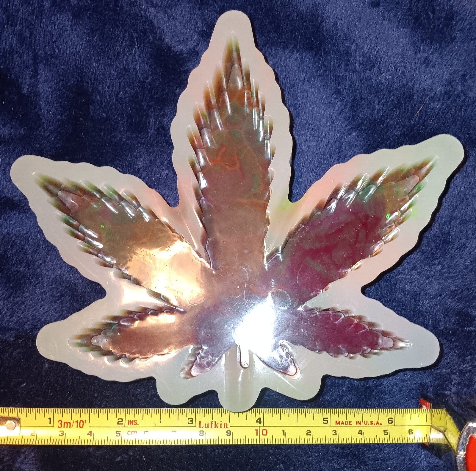 Hemp Leaf/Canadian Maple Leaf Homemade Resin Ash Tray Green Handmade