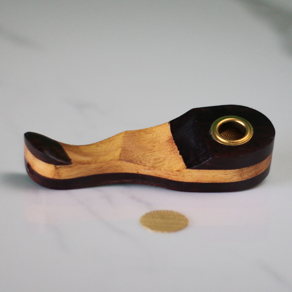 Mini 2 tone Hand Crafted Premium 3″ Wood Smoking Pipe