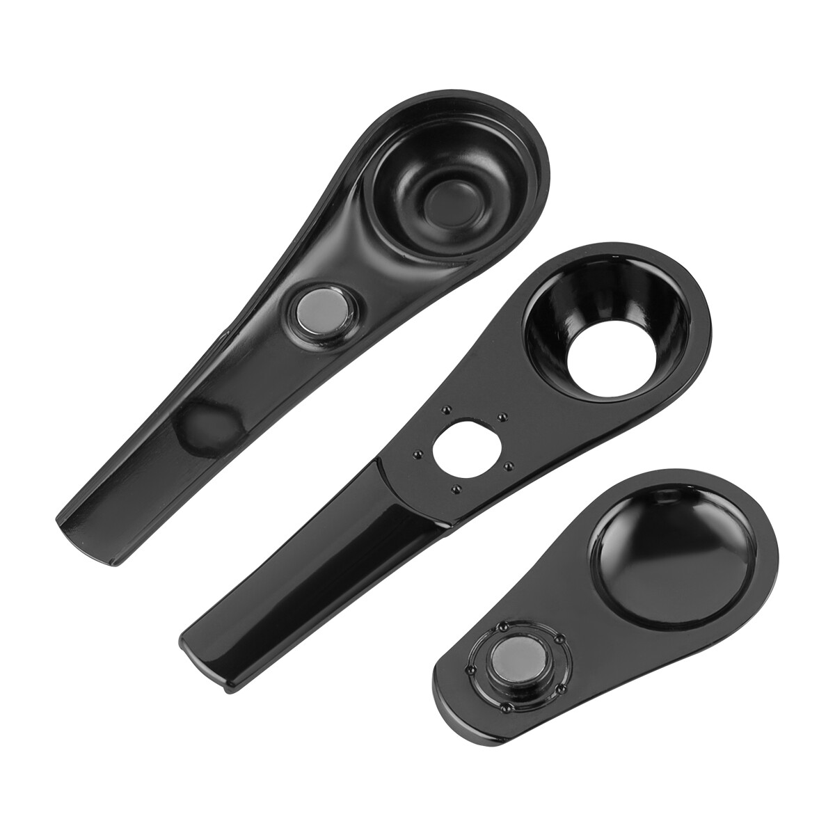 Portable Smoking Pipe Magnetic Metal Spoon Silver With Gift Box fit Men Gift USA