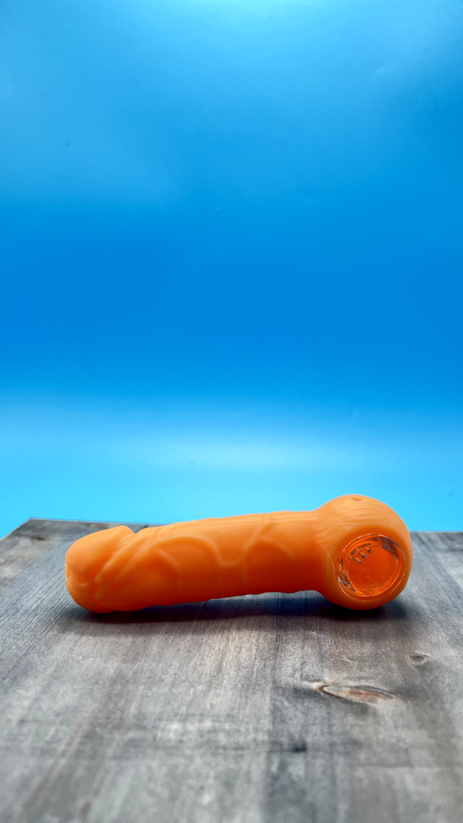 5″ Tan/Beige Silicone Glass Hand Pipe Tobacco