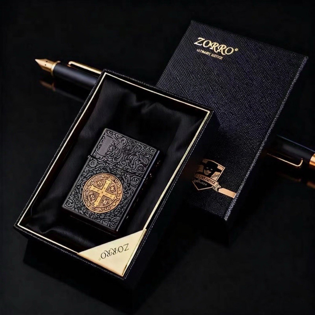 ZORRO Black Titanium Constantine Armor Windproof Kerosene Lighter Luxury Pro