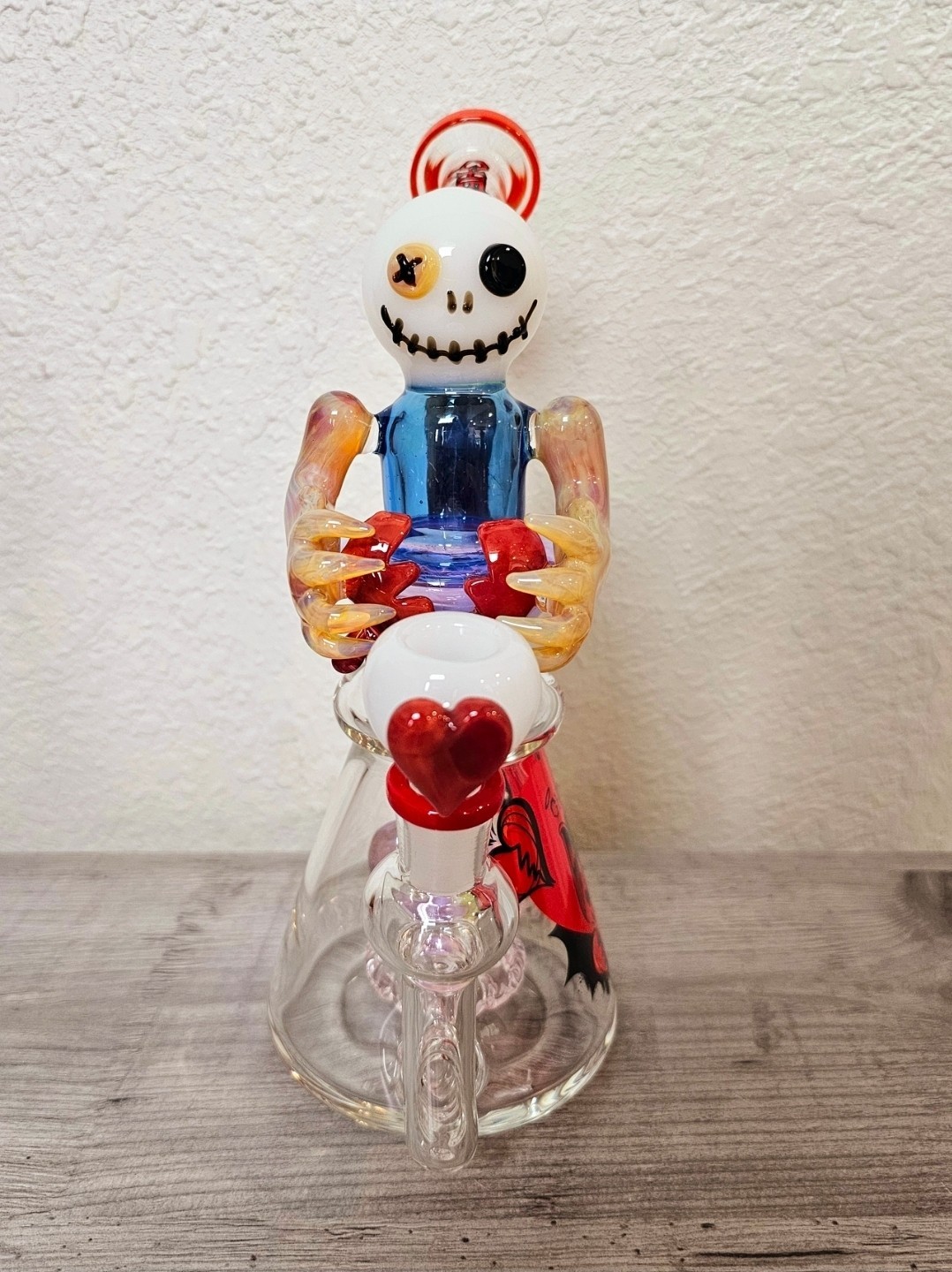 CHEECH GLASS 10″ GHOST OF VALENTINE HEART BREAKER GLASS/PIPE/BONG/RIG/WATERPIPE