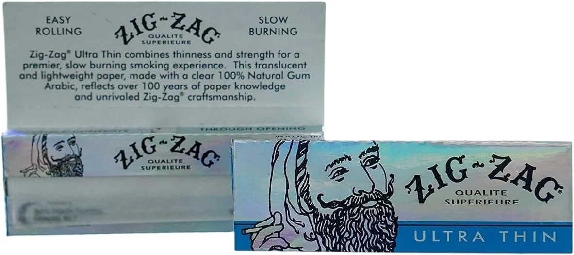 Pack of 768 Zig Zag Ultra Thin 1 1/4 Rolling Papers – Slow Burn & Easy Roll