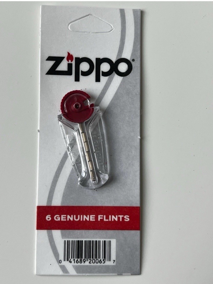 Genuine Zippo Lighter Flint, 1 Pack (6 Flints), Brand New Sealed