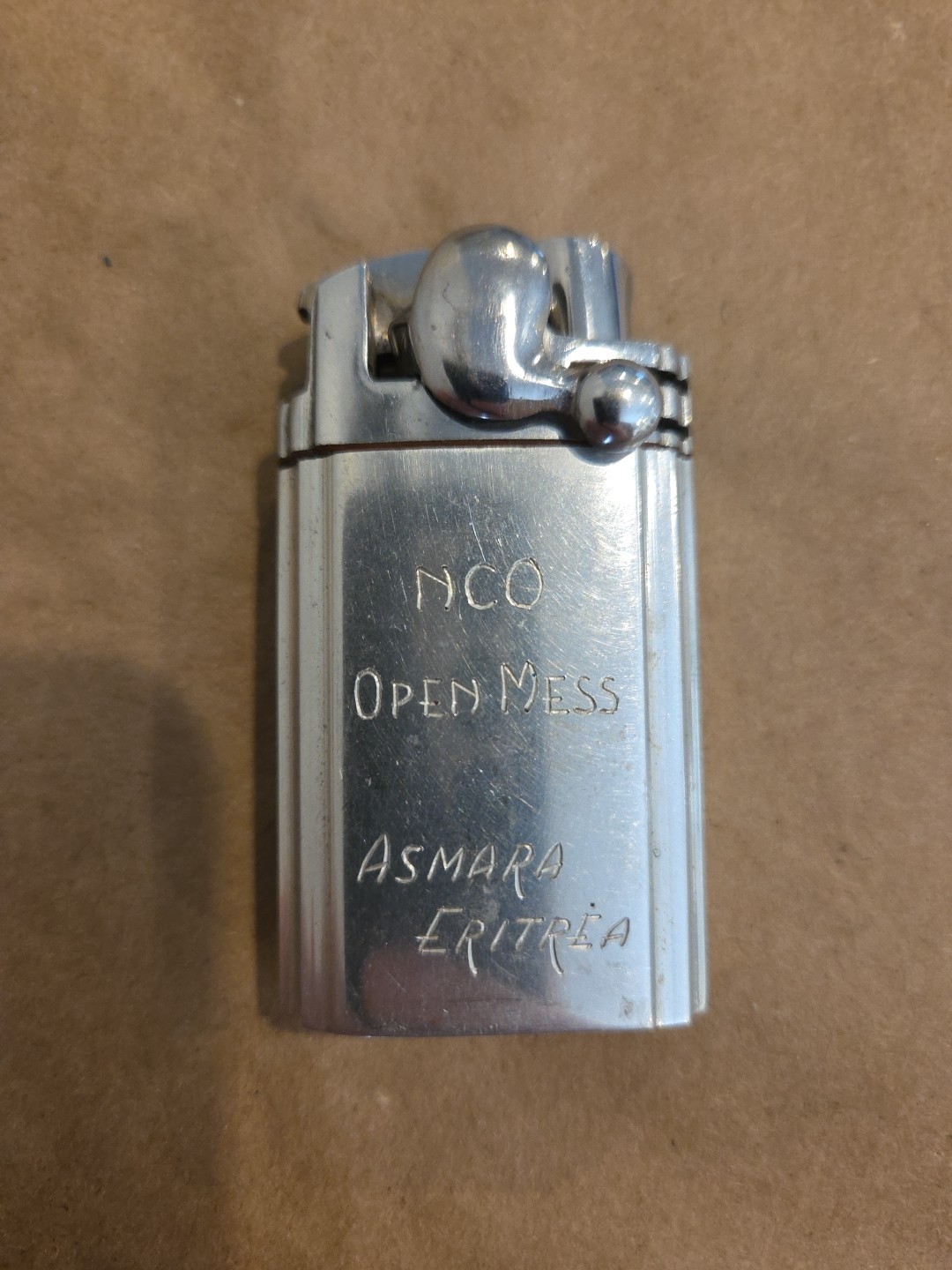 Rare Augusta Vulcano Kickstart Vintage Lighter Asmara Eritrea Africa 1954