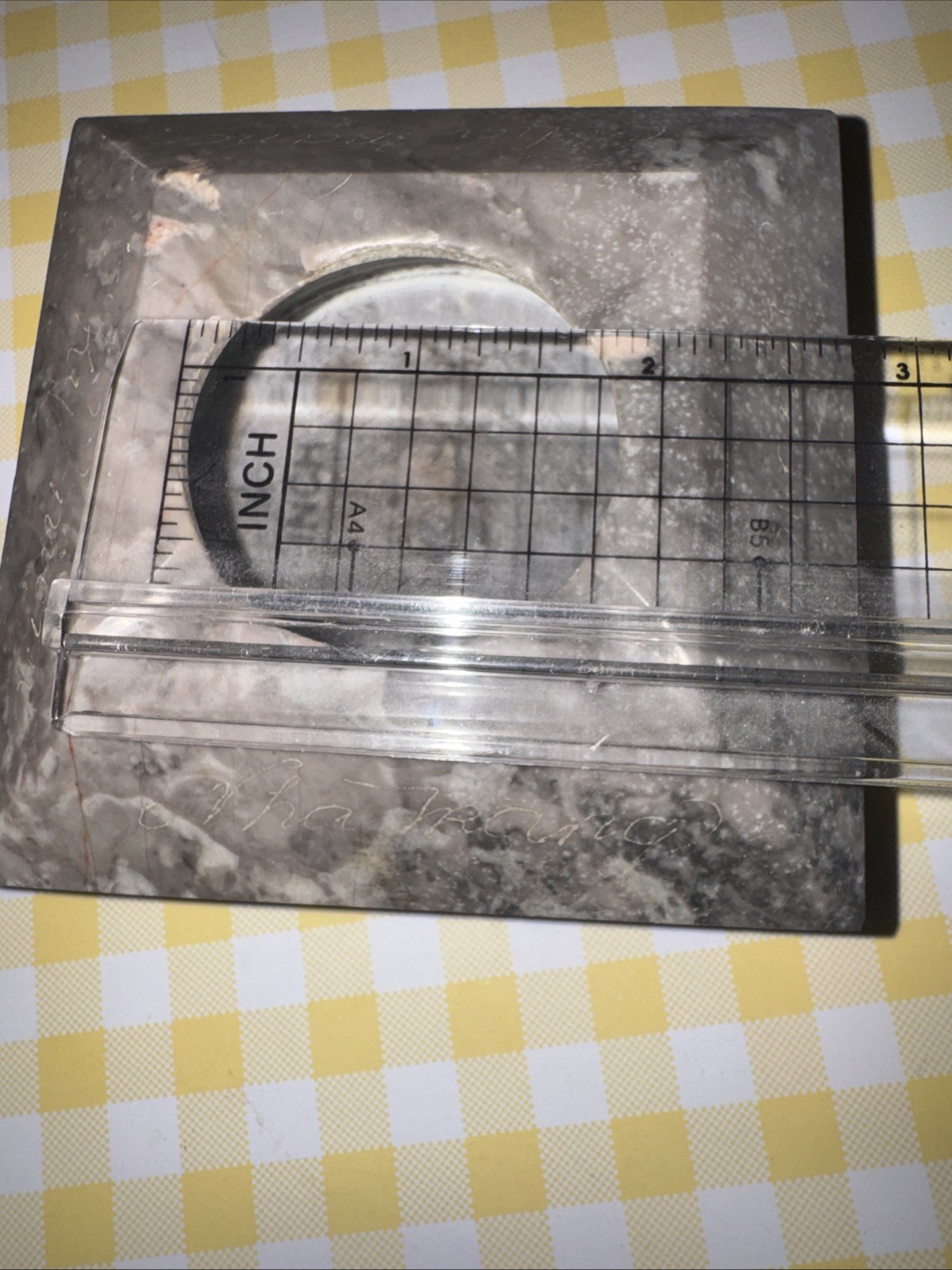 Cuban Crafters Vintage Stone Ashtray Gray Marble Cigar Ashtray Square 4x4x1