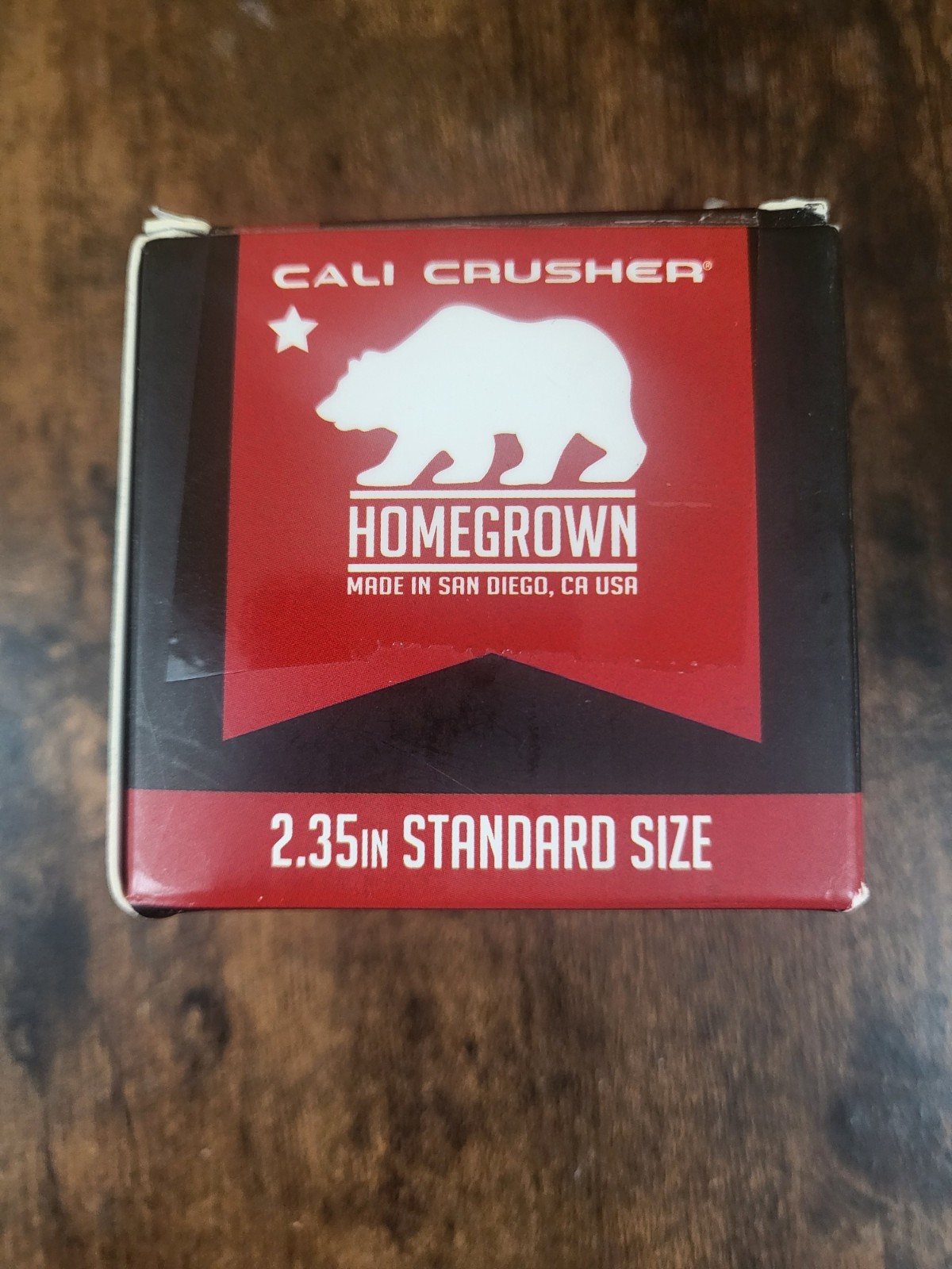 NEW Sealed CaliCrusher Homegrown 4-Piece Grinder – RED – 2.35″ Standard Hard Top