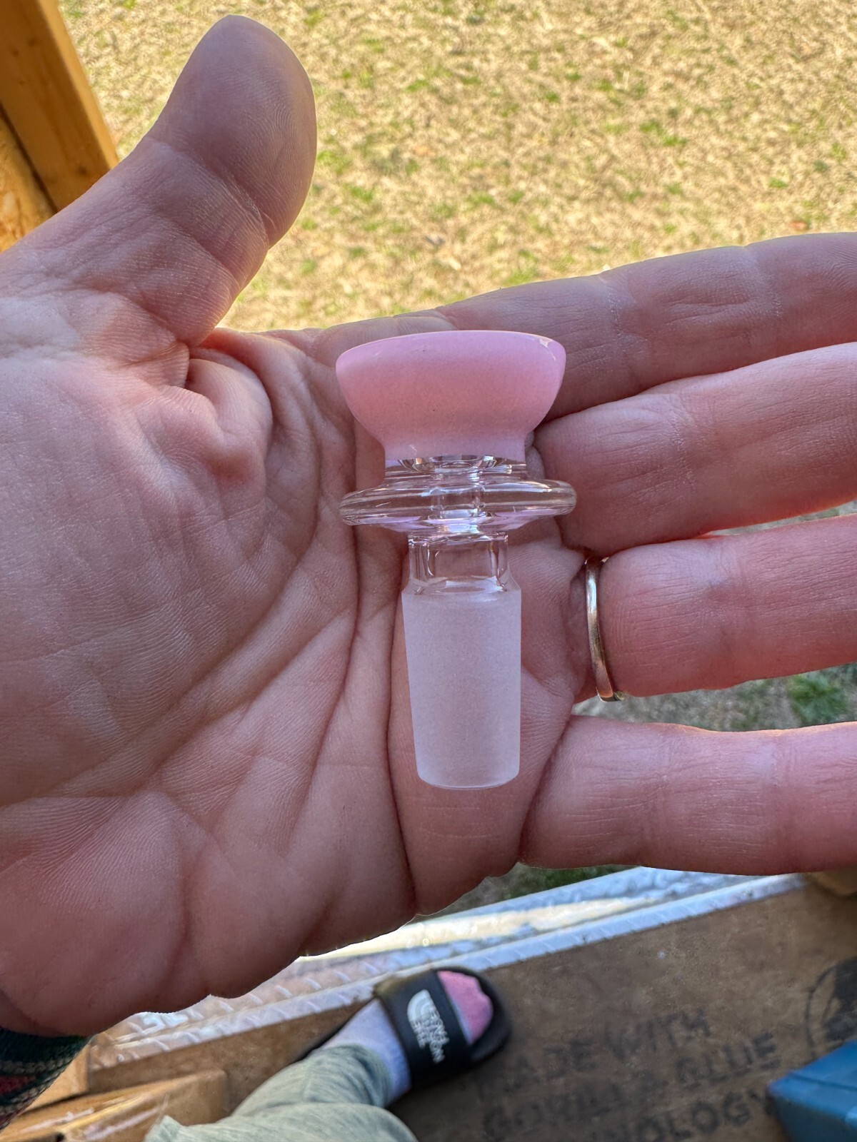 14mm Male Pink Glass Bowl Replacement Tobacco Water Pipe Piece