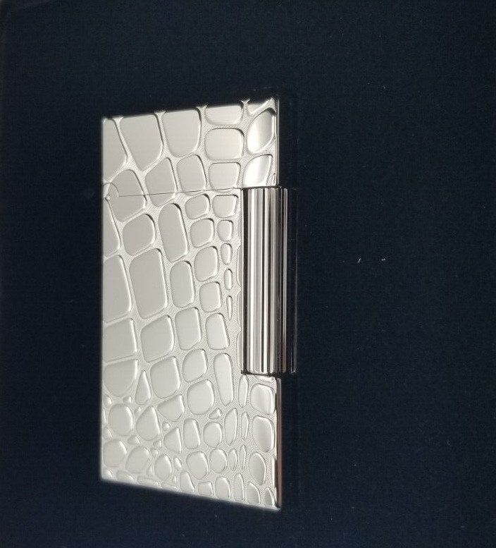 ST DUPONT LIMITED EDITION LIGNE LINE 2 PALLADIUM CROCO DANDY LIGHTER 16487