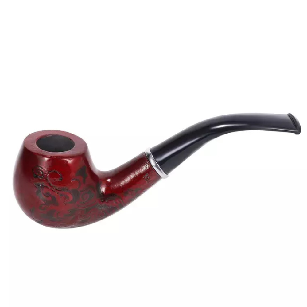2 Durable Wooden Wood Smoking Pipe Tobacco Cigarettes Cigar Pipes Enchase Gift R