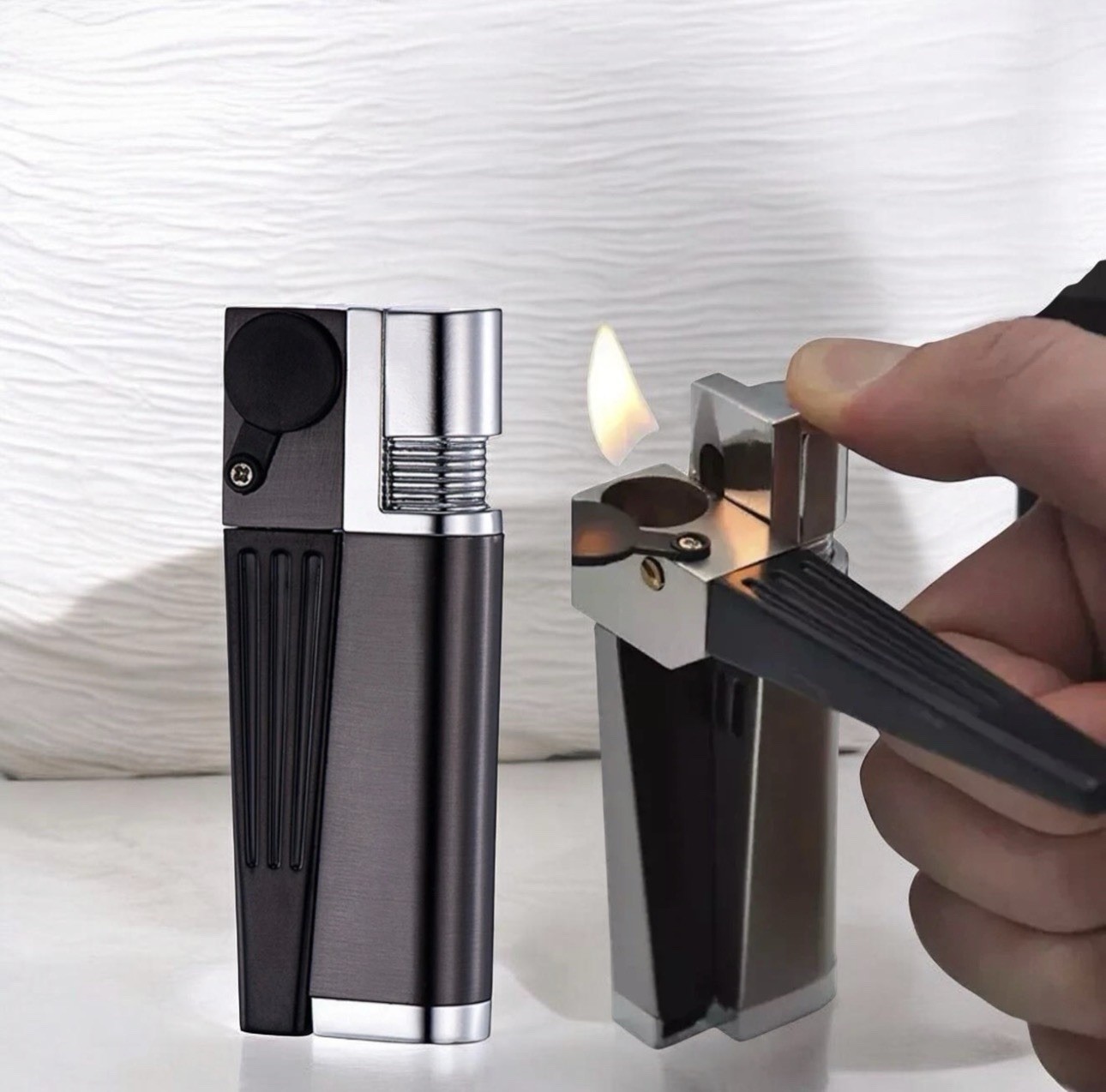 🔥Foldable Metal Lighter Pipe Combo-2-in-1 Portable Tobacco Pipe & Lighter🔥