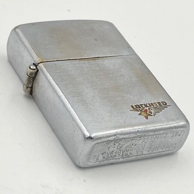 Vintage Zippo 1947-1949 Lockheed 3-Barrel Hinge Oil Lighter PAT.2032695
