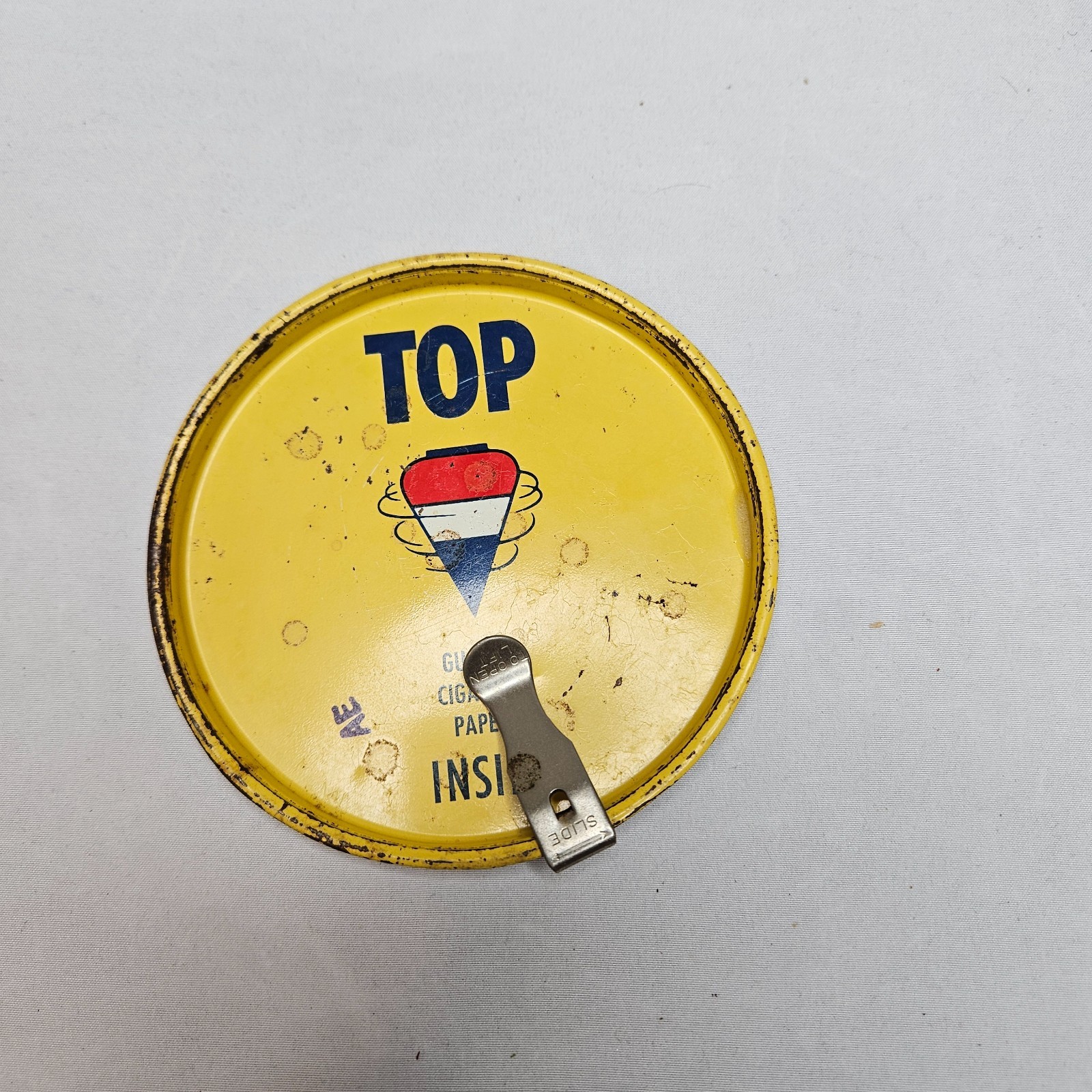 Tops Tobacco Tin and Rolling Machine – Vintage Cigarette Collectible Antique