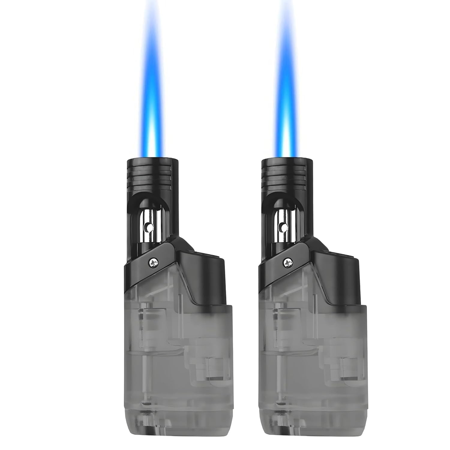 Torch Lighter 2 Pack Butane Refillable Jet Flame Windproof Mini Pocket