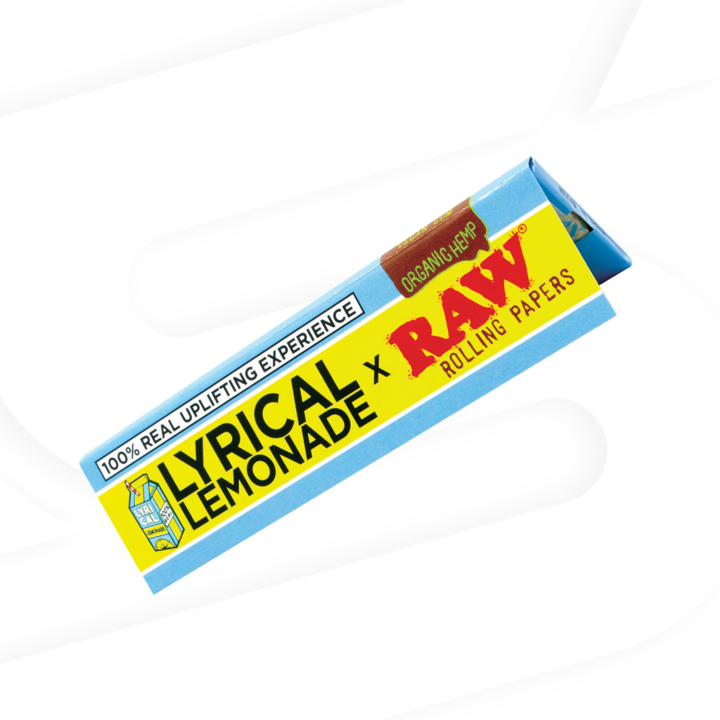 Lyrical Lemonade X RAW King Size Wide Rolling Papers Organic Hemp