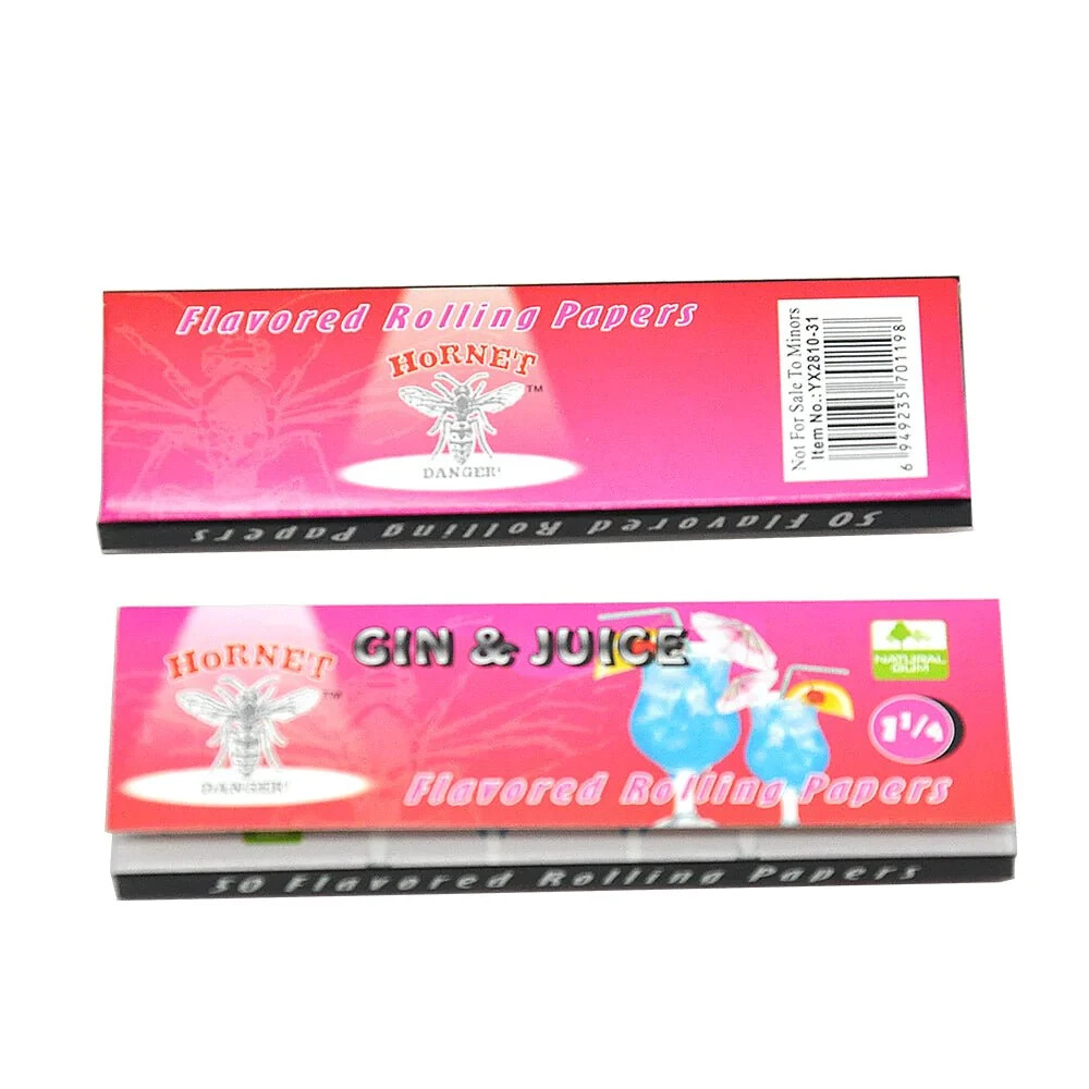 Gin & Juice Juicy Flavored 1 1/4 Rolling Papers by Hornet 50Lvs USA Shipped