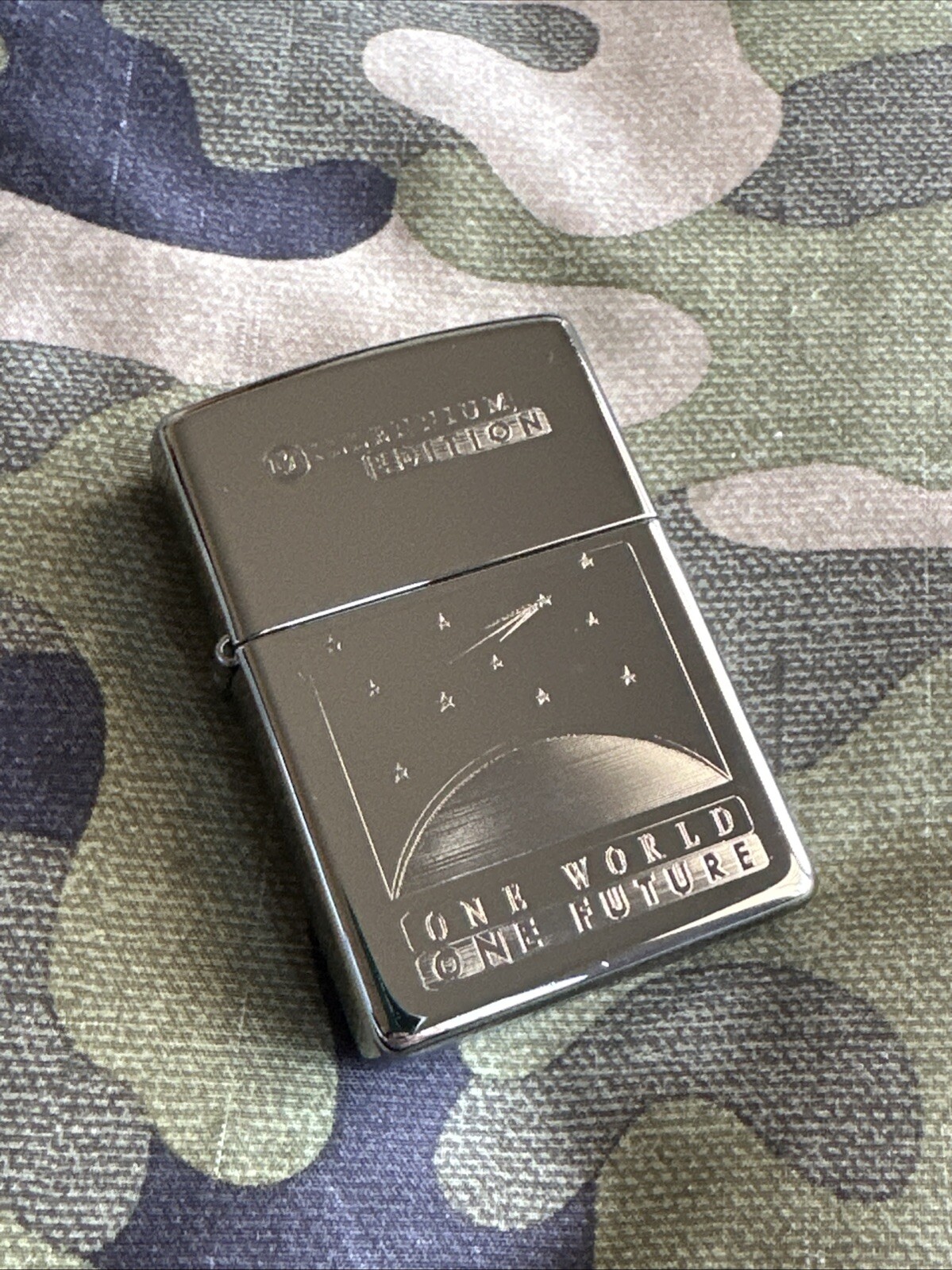 1999 Vintage Zippo Lighter – Millennium Edition – One Future – Titanium Coated