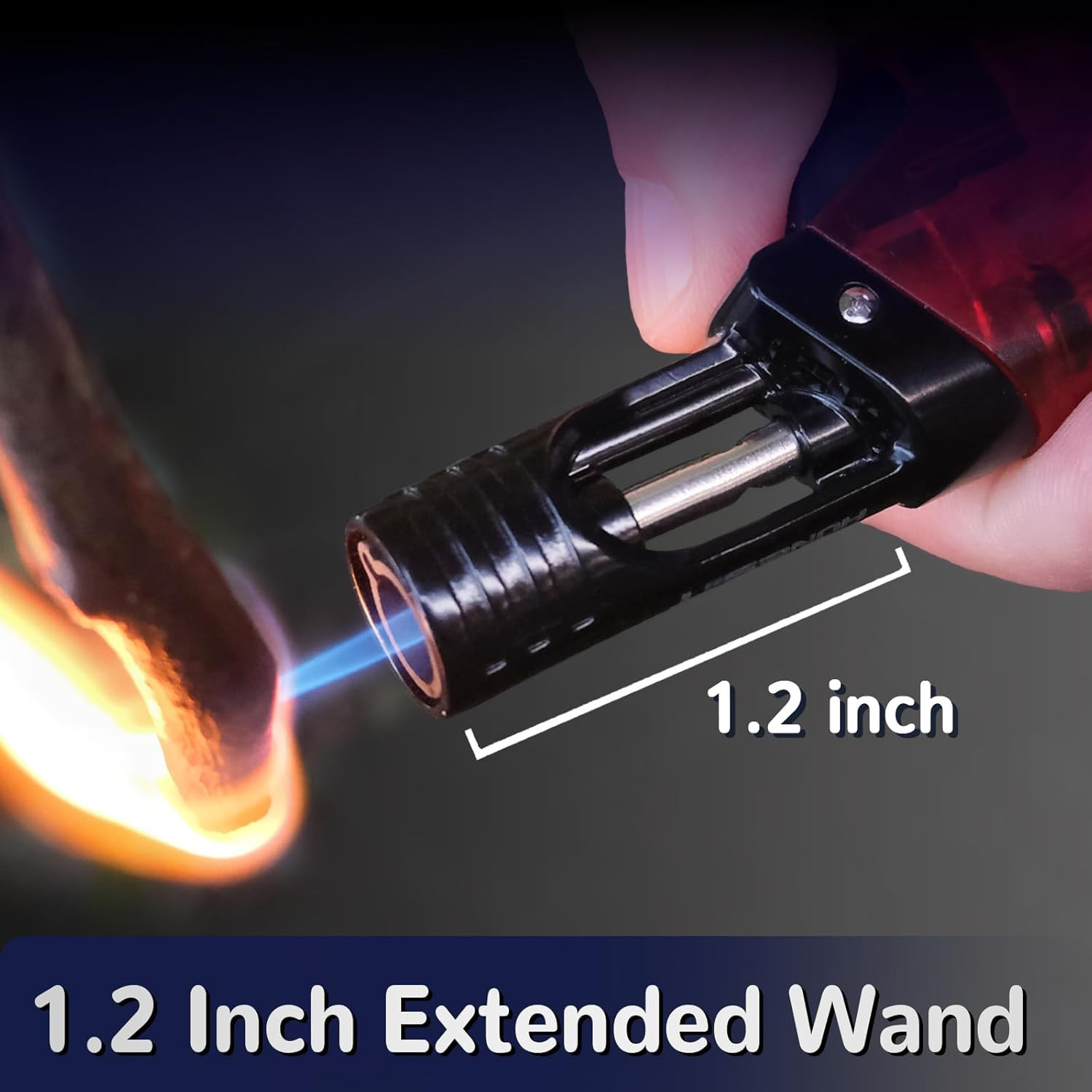 2 Pack Torch Lighter Mini Butane Multipurpose Utility Lighters with Wand Jet Fla