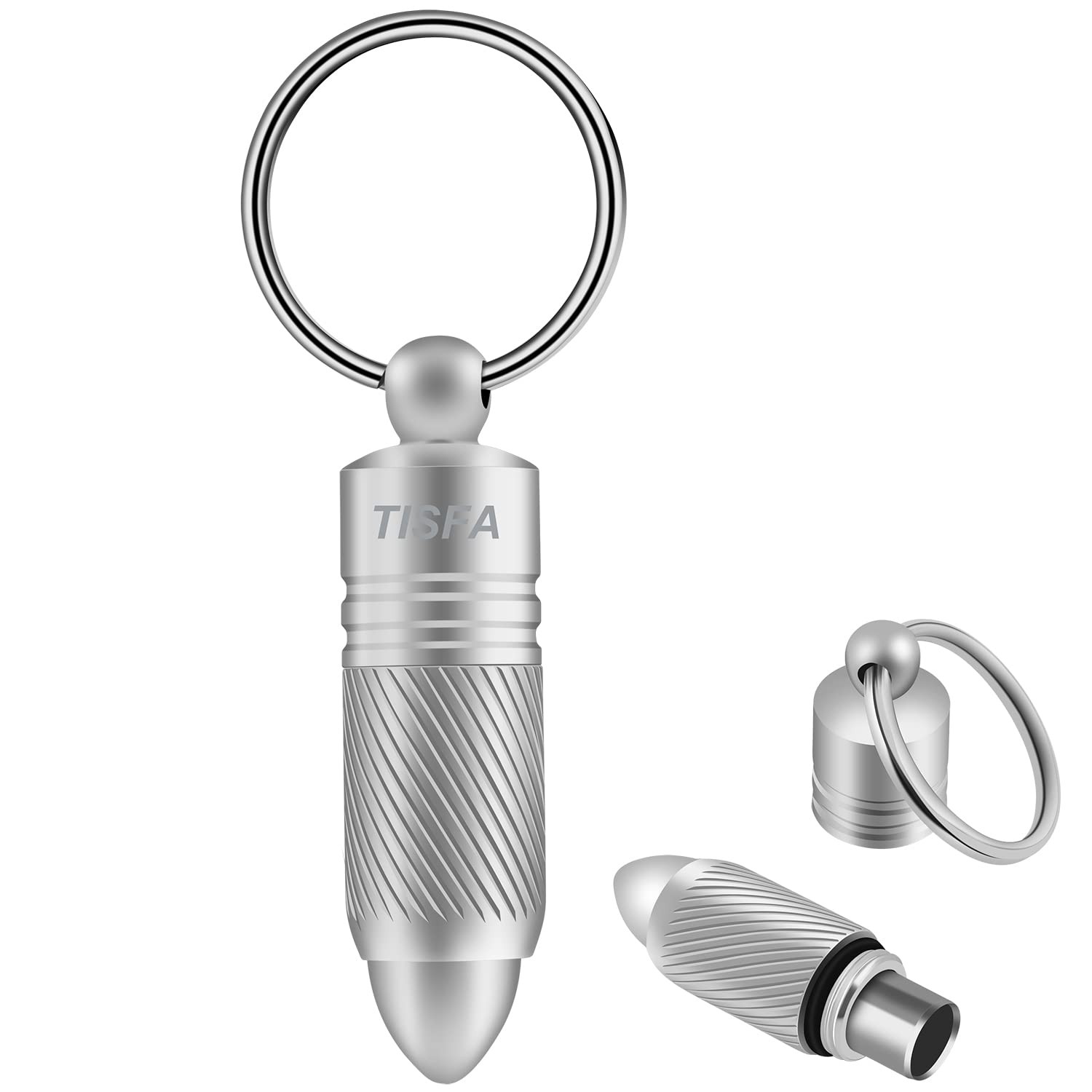 TISFA Cigar Punch Cutter Hole Opener Portable Screw Out Silver