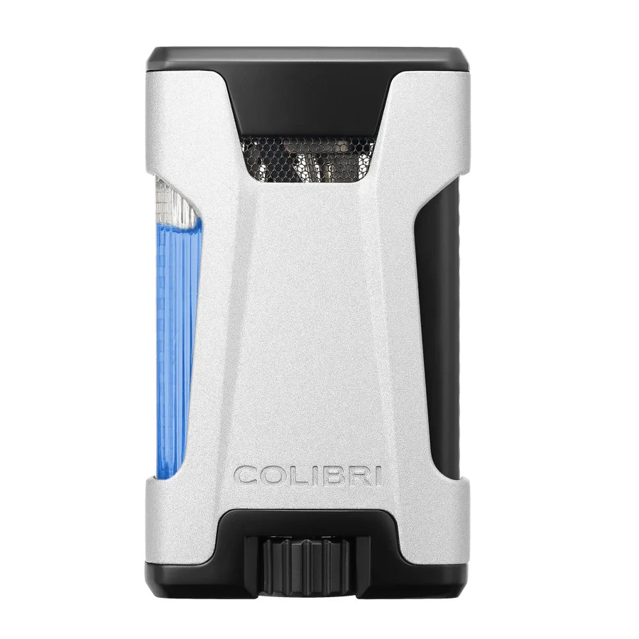 Colibri Cigar Lighter Rebel Double Jet Lighter Matte Silver
