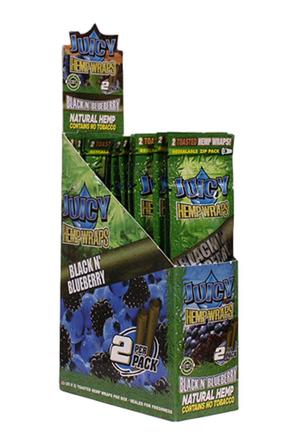 Juicy Jay’s Wraps Black N’ Blueberry 25 Pack (2 each)