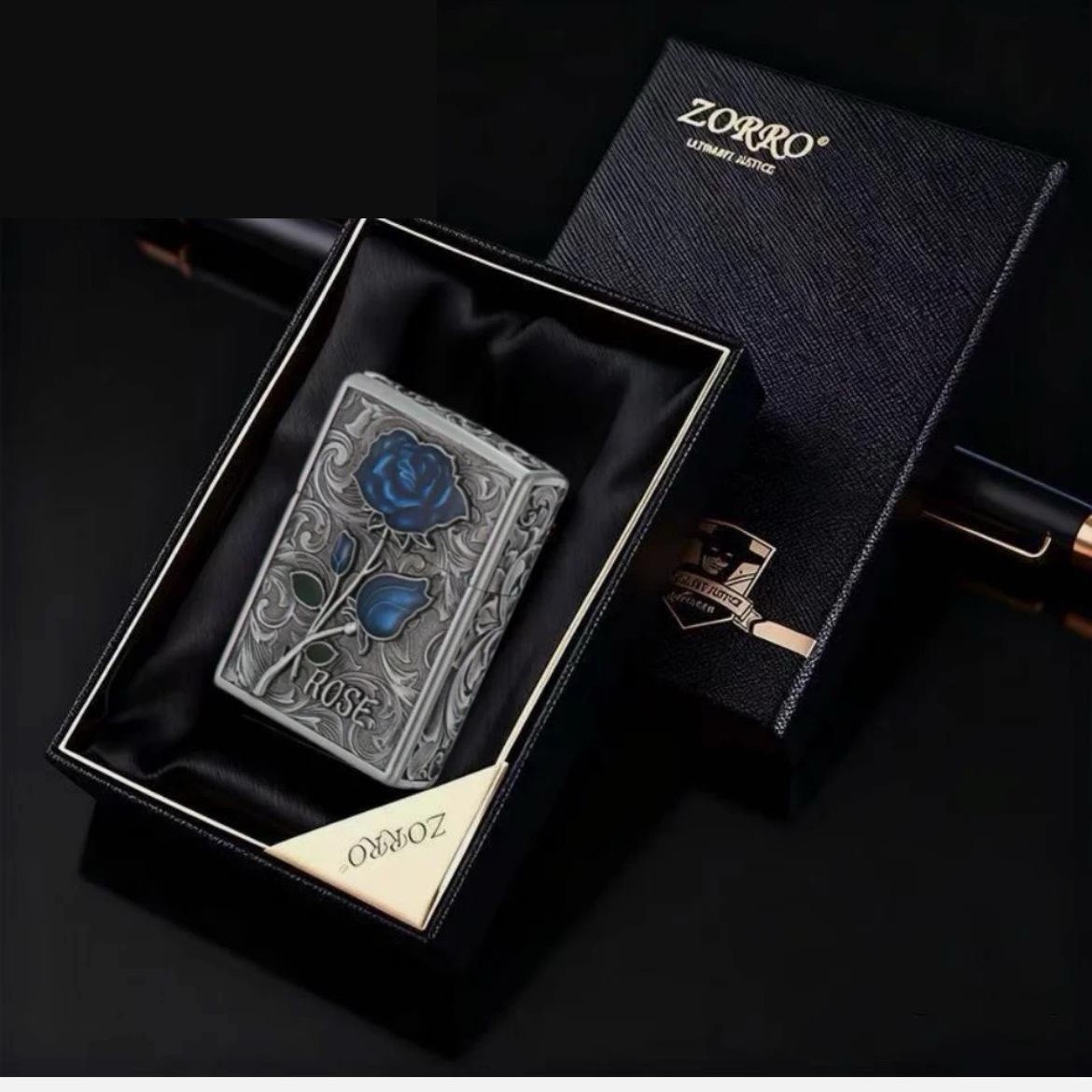 ZORRO Black Titanium Constantine Armor Windproof Kerosene Lighter Luxury Pro