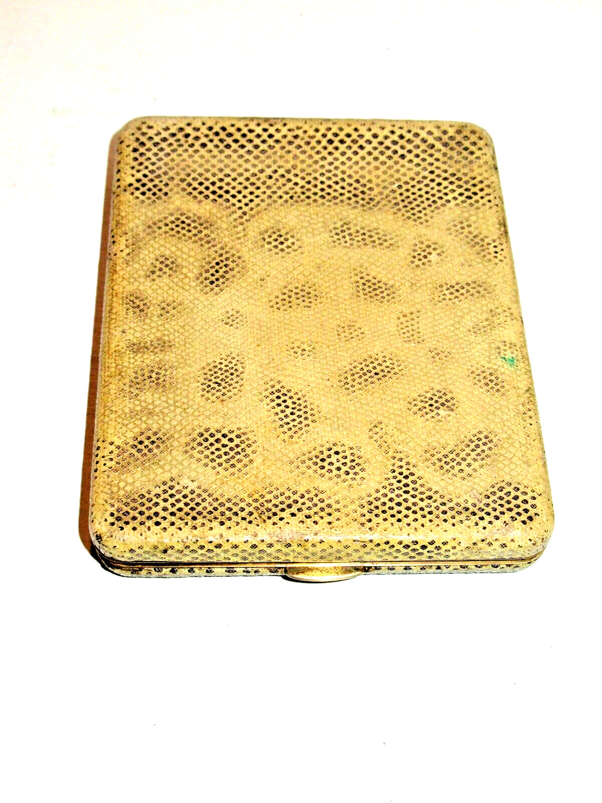 Antique Cigarette Case 1920-30’s Tobaccaina Leather Fabric Lined