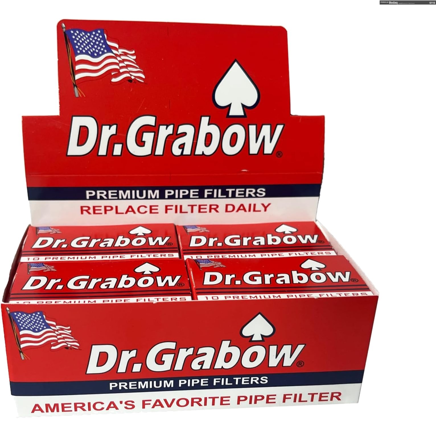 12 Box Set of Reddish-Brown Churchwarden Pipe Filters – Moisture & Tar Removal
