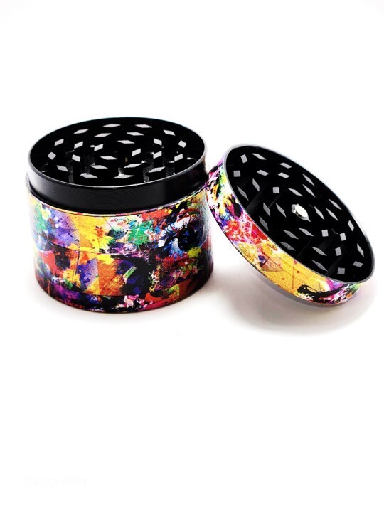 Tobacco Herb Spice Grinder 4 pcs Alloy Smoke Metal 1.5 in- Crusher EYES Design
