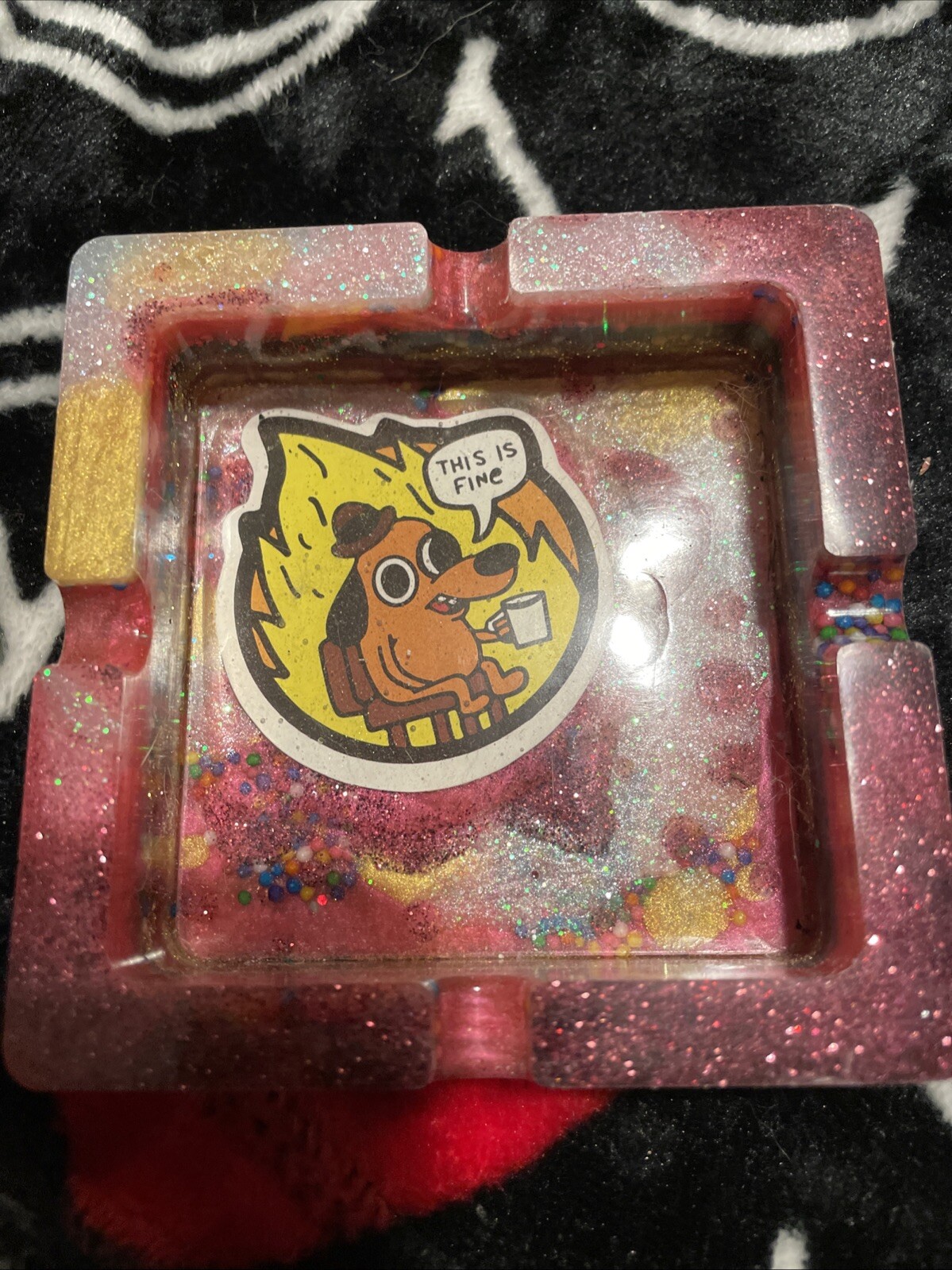homemade resin ashtray
