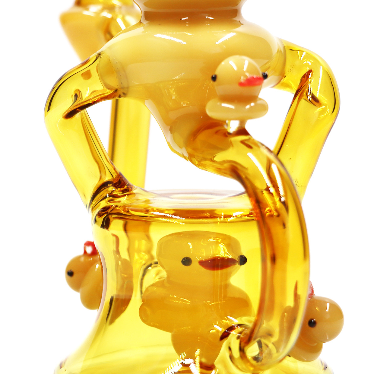 8in Hookah Recycler Glass Bong Water pipes Tobacco Smoking W/ 14mm glass bowl