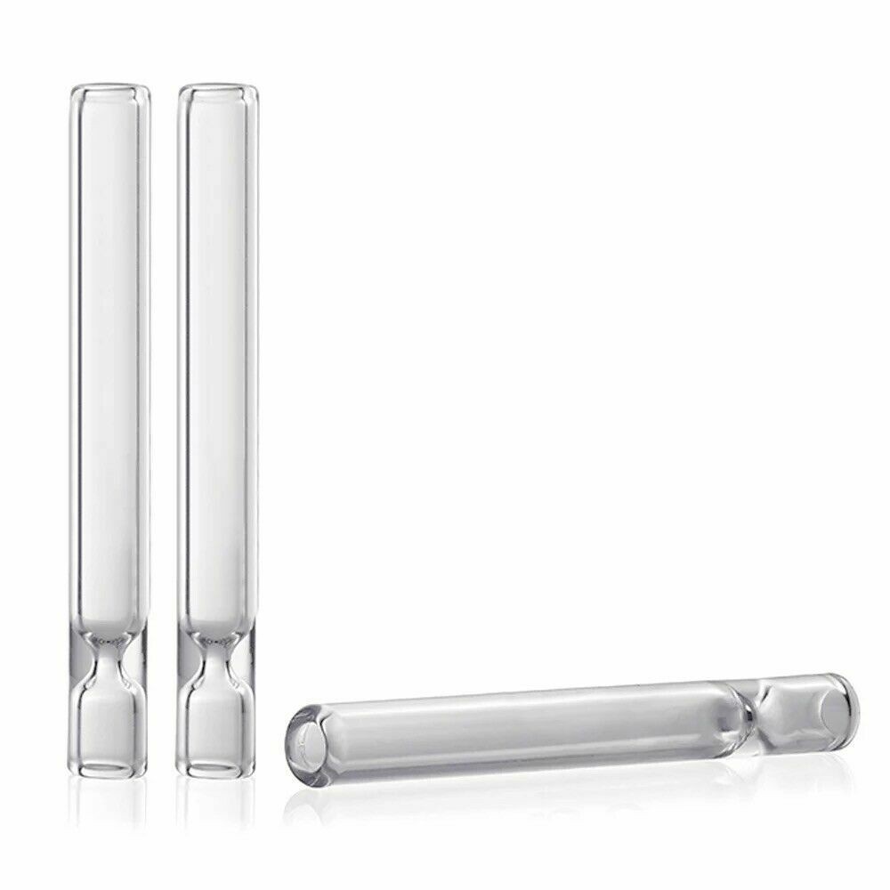 100pcs Thick Glass Cigarettes Tobacco Smoking Pipe Reusable Herb Tube Pipe 100MM