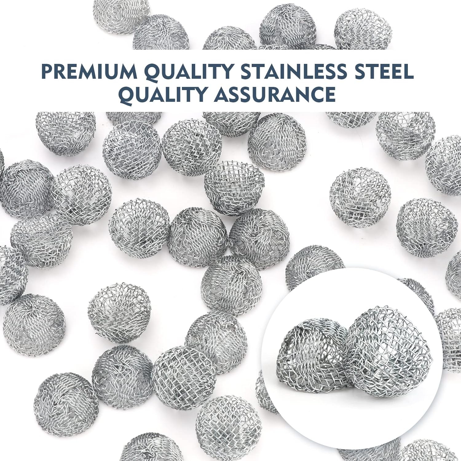 Scotte Screens Pipe Filters Steel Screen Balls (100 Pack) 100 pack, Silver