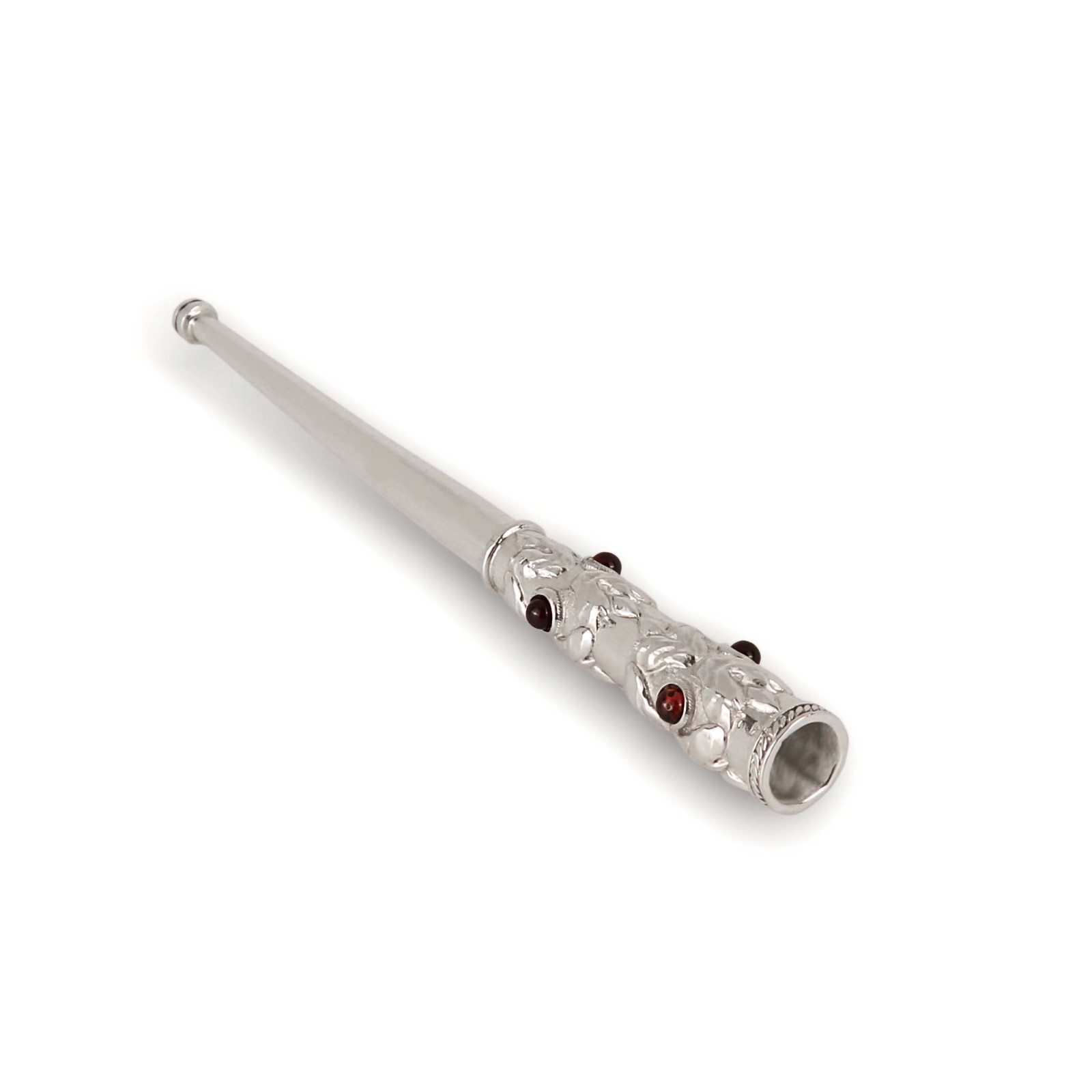 Cigarette holder for Regular Cigarettes with Garnets Made of Stainless Steel